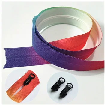 5 m vodotesný 3# farebné nylon zips šitie nástroj batožiny, oblečenie, doplnky