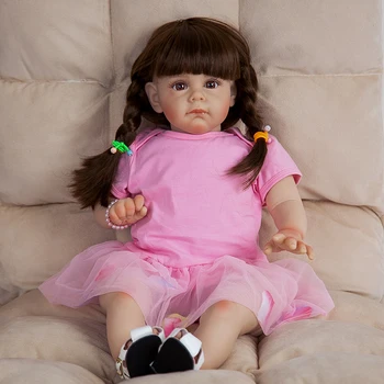 60 CM Obrovské Otvorené Oči Reborn Baby Doll, Ako Obrázok Maggi Bebe Bábika Skutočný Život Hračky pre Dievča Playmate Darček k Narodeninám