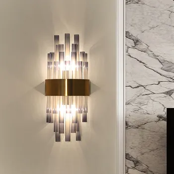 Luxusné Spálne, Nočné Svetlo Modernej Obývacej Izby, Chodby Schody LED Nástenné svietidlo Jednoduché Kreatívne Sklenenej Trubici Stenu Sconce