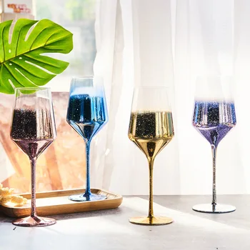 Modrá hviezdna červené víno sklo krištáľové sklo fire Nordic IN lead-free online celebrity koktail šampanské sklo